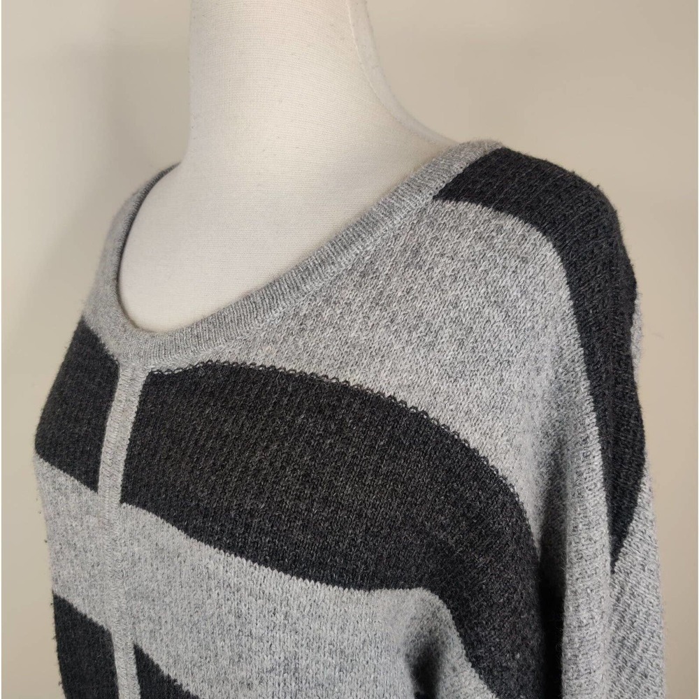 LOFT Stripe Wool Blend Sweater Dolman Sleeve - Picture 4 of 6